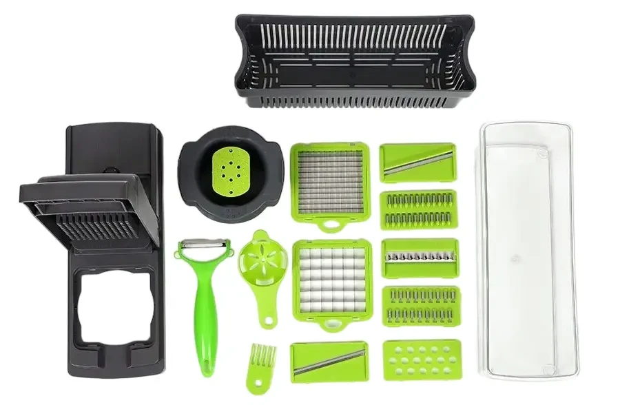 Многофункциональная овощерезка с сменными насадками 14в1 Vegetable Salad Cutter Терка для овощей с контейнером