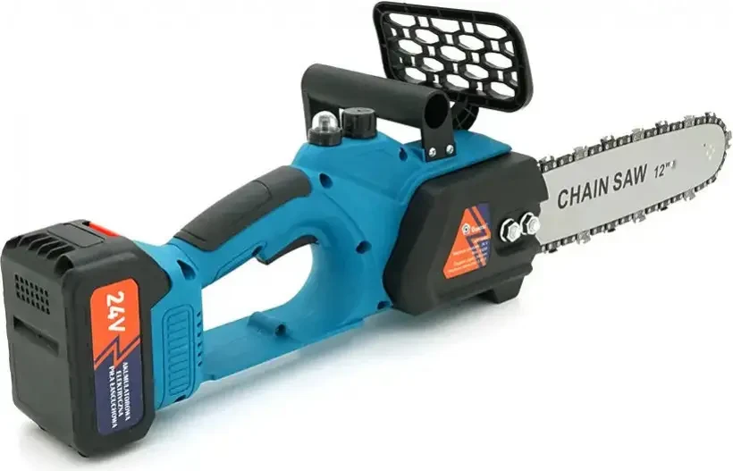 Аккумуляторная цепная мини электро-пила 8'' Chain Saw Мощный веткорез с 2 аккумуляторами