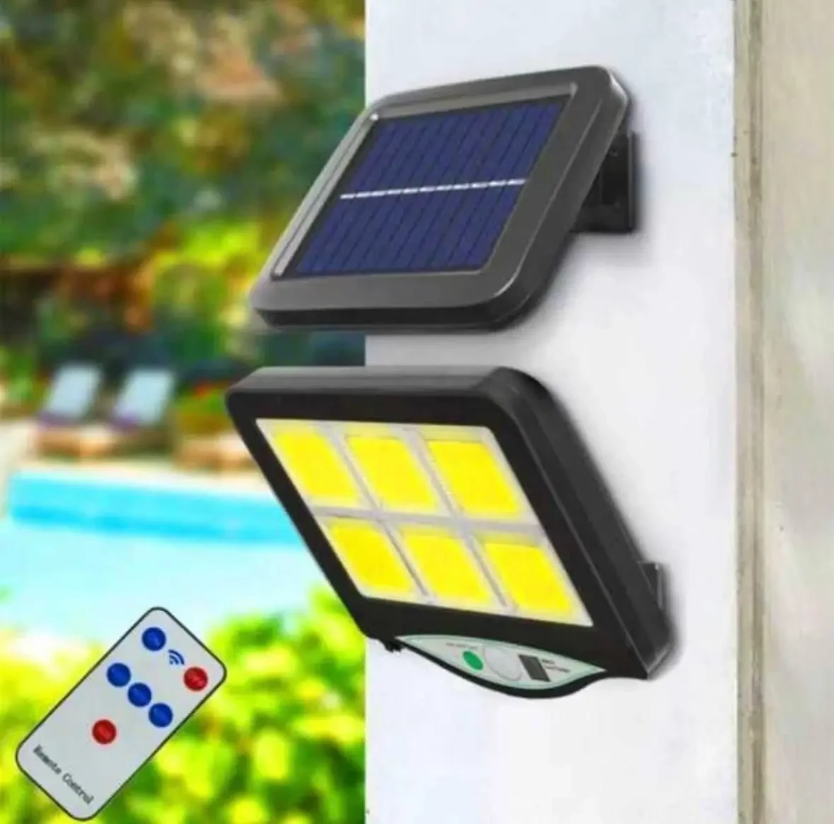 LED — вуличний світильник SL-F120 на сонячних батареях, автономний вологостійкий із датчиком руху для двору