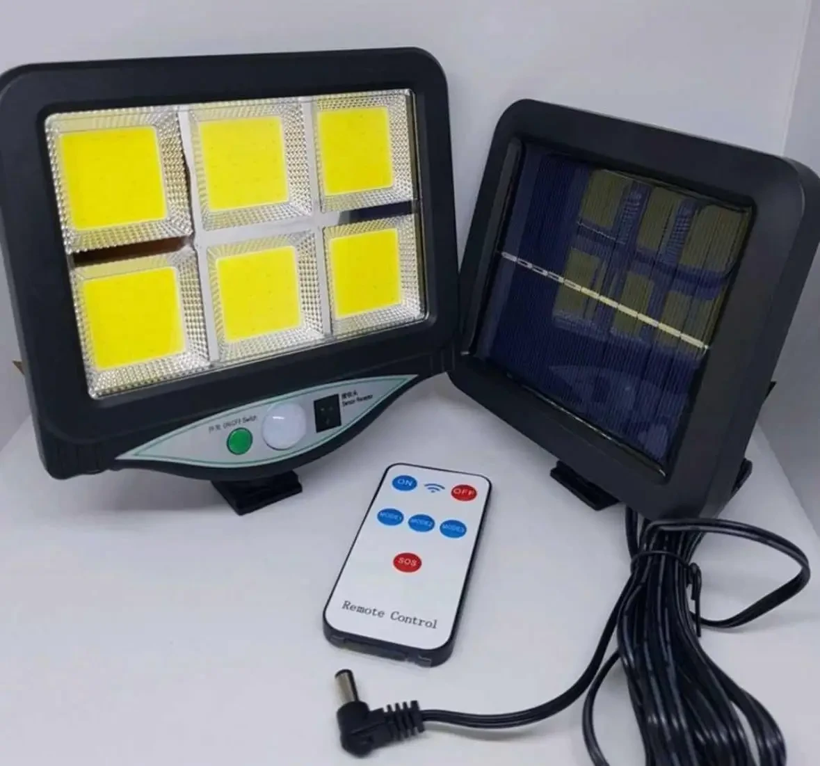LED уличный светильник SL-F120 на солнечных батареях, автономный влагостойкий с датчиком движения для двора