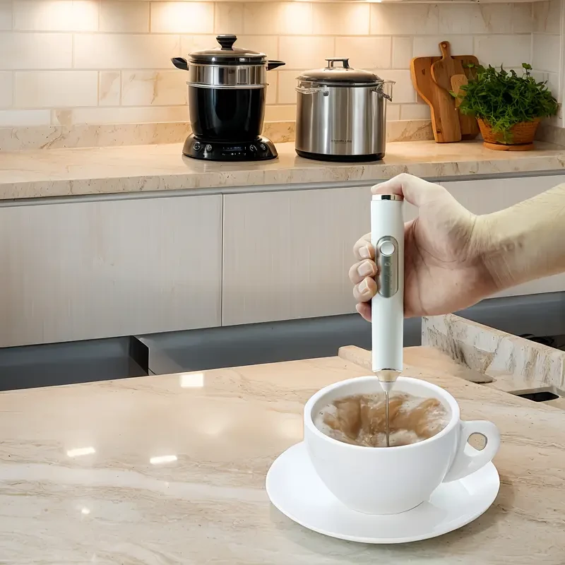 Миксер капучинатор Электрический, портативный, беспроводной 3 скорости EGG BEATER 1-50 Белый
