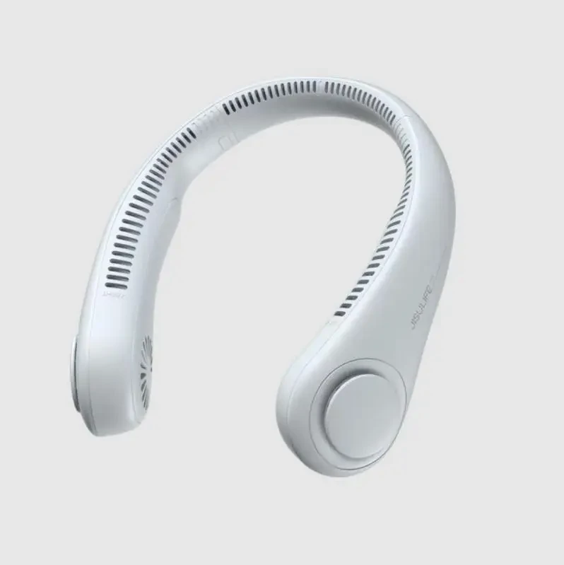 Вентилятор на шею NECK FAN VT-1010 Белый портативный с аккумулятором 4000 мАч + 3 режима обдува 5 Вт
