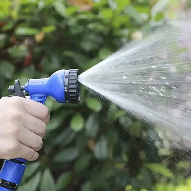 Шланг садовий 120 м для поливу з розпилювачем 7 режимів роботи V-HOSE PRO Синій