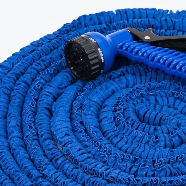 Шланг садовий 120 м для поливу з розпилювачем 7 режимів роботи V-HOSE PRO Синій