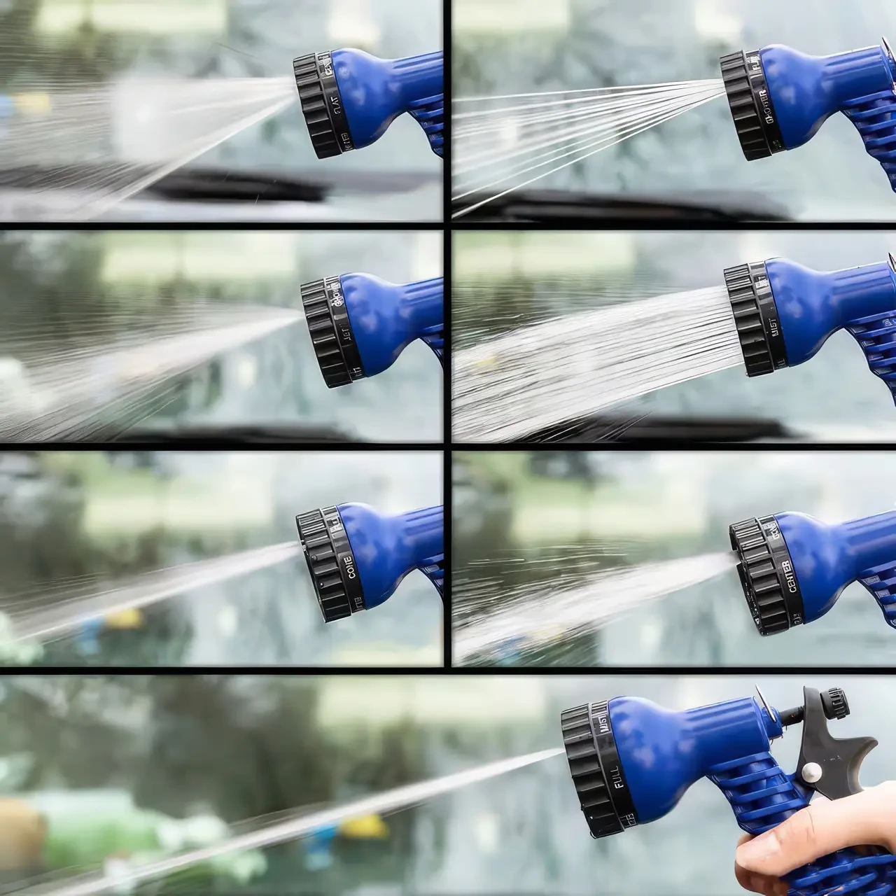 Шланг садовий 120 м для поливу з розпилювачем 7 режимів роботи V-HOSE PRO Синій