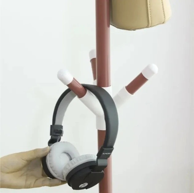 Вішалка стійка підлогова для одягу Coat Rack, металева на 9 гачків у три яруси розбірна на тринозі