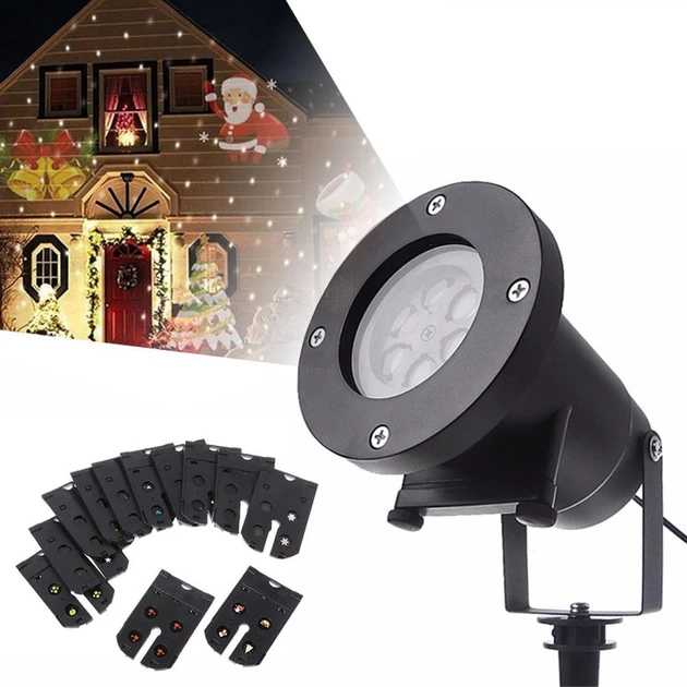 Лазерна установка Festival Projection Lamp вуличний проєктор з 12 змінними слайдами та пультом