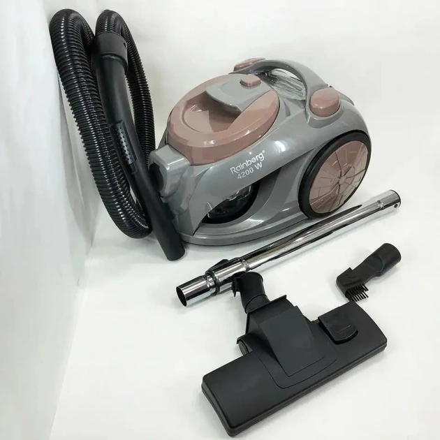 Пилосос Контейнерний Без Мішка Rainberg RB-653 4200W Коричневий