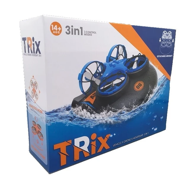 Дрон машинка катер 2в 1 Радиоуправляемый квадрокоптер Trix K2 2в1 Детская игрушка вездеход на пульте