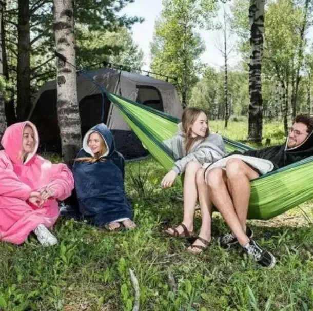 Толстовка — плед із капюшоном HUGGLE HOODIE — BLANKET Фіолетовий, Плед плюшевий, Тепле худі для дому