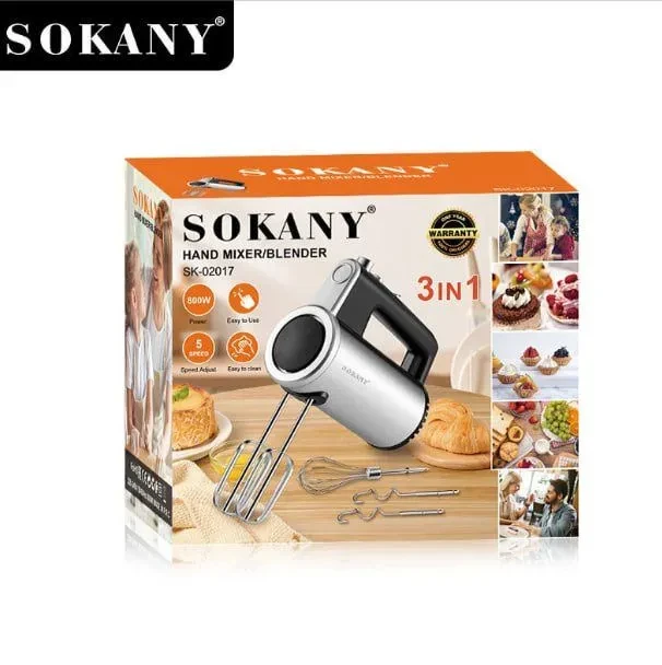 Миксер ручной электрический 3в1 SOKANY SK-02017, 800Вт