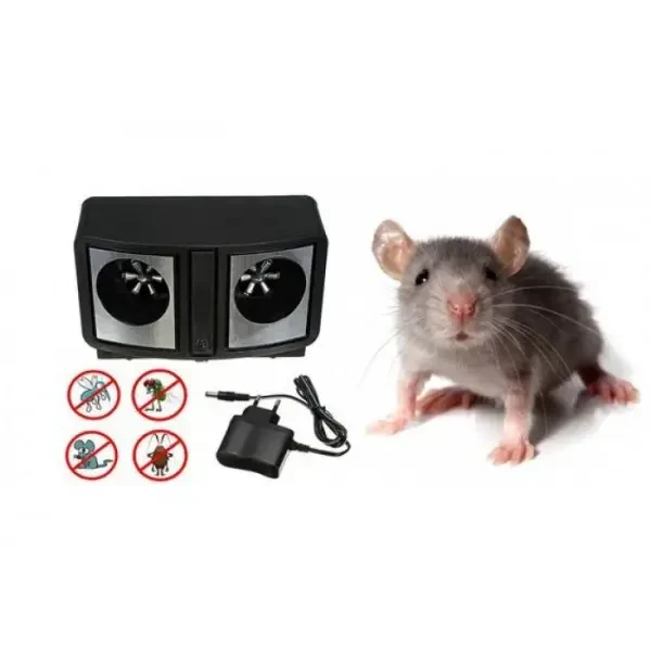Ультразвуковий електронний відлякувач гризунів мишей щур dual sonic pest