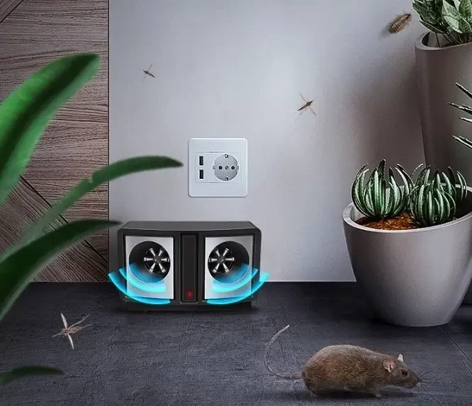 Ультразвуковий електронний відлякувач гризунів мишей щур dual sonic pest