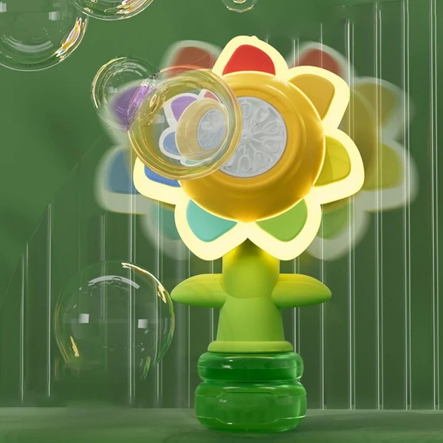 Генератор мильних бульбашок у формі соняшника з підсвіткою Seven COLOR FLOWER