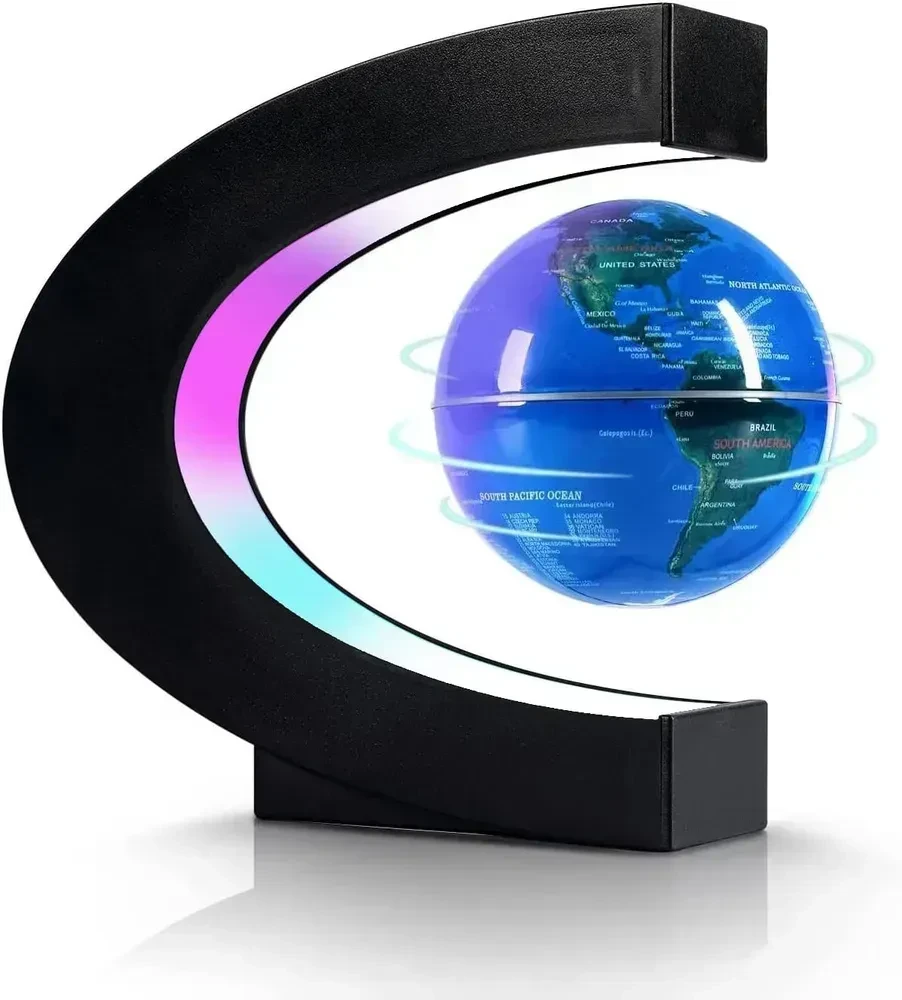 Глобус True Sight светильник с магнитной левитацией в виде карты мира светодиодный Blue SFR-11-1