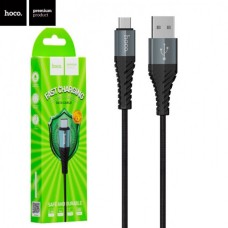 Кабель HOCO X38 Micro USB 2,4A в тканевой оплётке Чёрный