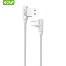 Шнур для зарядки Type-C USB GOLF GC-45 кабель 2,4A Белый