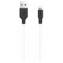 USB Кабель для Iphone HOCO X21 Plus "Silicone" lightning 1М черно-белый