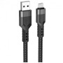 Кабель для зарядки телефонов USB - Micro USB HOCO U110 Extra Durability 2.4A Чёрный