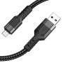 Кабель для зарядки телефонов USB - Micro USB HOCO U110 Extra Durability 2.4A Чёрный