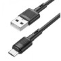 Кабель для зарядки телефонов USB - Micro USB HOCO X83 Victory 2.4A Чёрный