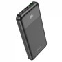 Внешний аккумулятор Power bank HOCO J102 Cool figure 20W 10000 Mah + QC03 батарея зарядка Чёрный