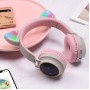 Наушники Hoco W27 Cat Ear Bluetooth с кошачьими ушками и LED подсветкой Серые