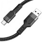 Кабель для зарядки телефонов USB - Type-C HOCO U110 Extra Durability 2.4A Чёрный