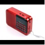 Радиоприёмник с FM USB MicroSD BKK S61 радио на аккумуляторе Красный