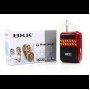 Радиоприёмник с FM USB MicroSD BKK B872 радио на аккумуляторе Красный