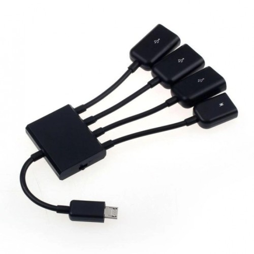 MicroUSB OTG 4-портовый хаб, адаптер для зарядки