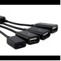 MicroUSB OTG 4-портовый хаб, адаптер для зарядки