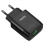 Зарядное устройство Hoco C72Q Glorious быстрая зарядка QC3.0 18W (1USB/3A) с кабелем MicroUSB Черный