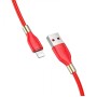 Кабель USB на Lightning HOCO U92 Gold collar зарядка и передача данных 1.2м, ток до 2.4A Красный