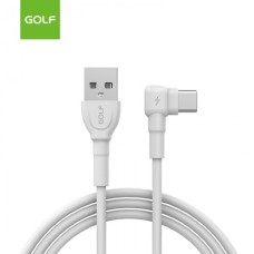 Кабель для зарядки GOLF GC-70 USB Type-C 1м Г-образный 3A Белый