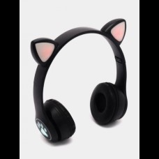 Беспроводные наушники с кошачьими ушками и RGB подсветкой Cat VIV-23M Черные