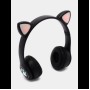 Беспроводные наушники с кошачьими ушками и RGB подсветкой Cat VIV-23M Черные