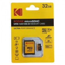 Карта памяти micro SD Kodak 32Gb U3, A1 class 10 + адаптер