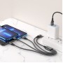 Кабель для зарядки телефонов HOCO X76 4 в 1 USB to Type-C+Lightning+Lightning+MicroUSB 2A Чёрный