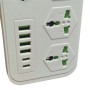 Сетевой удлинитель фильтр Power Socket J07 на 3 розетки + 4 USB 3.4A и 2 Type-C Белый