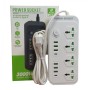 Сетевой удлинитель фильтр Power Socket J08 на 4 розетки + 6 USB 3.4A и 2 Type-C Белый