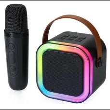 Портативная колонка с караоке микрофоном и RGB подсветкой Winso K12 10W Bluetooth, USB, microSD, AUX, Type-C