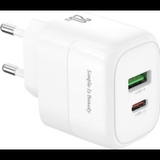 Сетевое зарядное устройство XO L137 - 20W PD USB-C & 18W QC USB-A быстрая зарядка