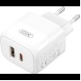 Сетевое зарядное устройство XO L138 - 30W PD USB-C & 18W QC USB-A быстрая зарядка