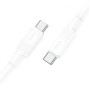 Кабель HOCO X84 Solid Type-C to Type-C 1м charging, ток до 3A для смартфонов 60W Белый