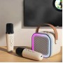 Портативная колонка с 2-мя караоке микрофонами и RGB подсветкой Winso K12 10W Bluetooth, USB, microSD, AUX,
