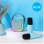 Портативная колонка с 2-мя караоке микрофонами и RGB подсветкой Winso K12 10W Bluetooth, USB, microSD, AUX,