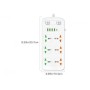 Сетевой удлинитель фильтр CP05 на 6 розеток, 4 USB, 1Type-C, 2 метра Белый