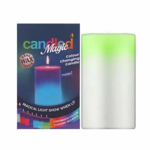 Свечка из воска с подсветкой Magic Candle 7 color свеча Зелёная