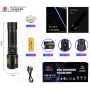 Фонарь ручной FLUORESCENCE BL-611-TG, индикация заряда, 1x26650/3xAAA, ЗУ Type-C, zoom